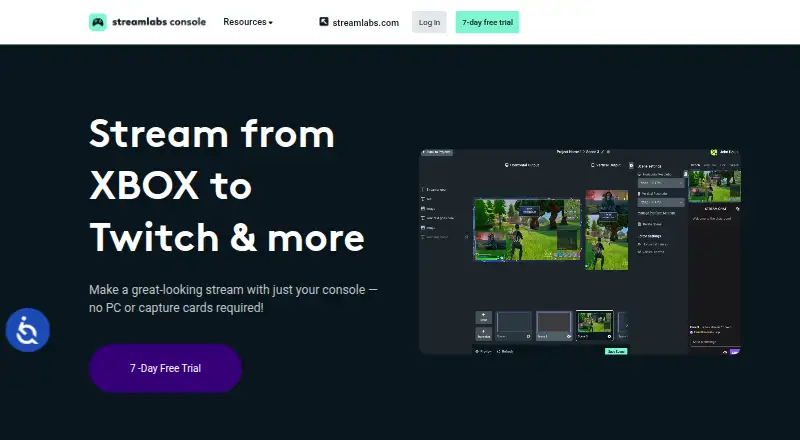 The Streamlabs Console homepage
