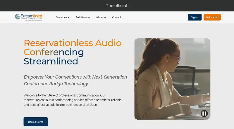 The Streamlined Reservationless Audio Conferencing homepage
