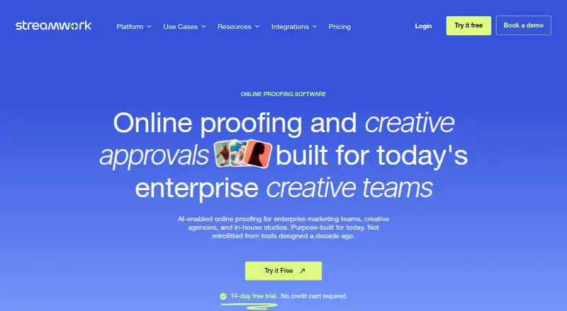 The StreamWork homepage