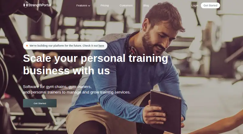 The StrengthPortal homepage