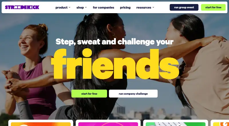 The Stridekick homepage
