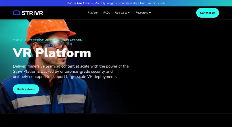The Strivr homepage