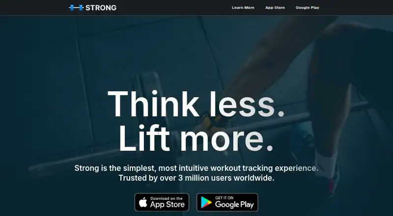 The Strong homepage
