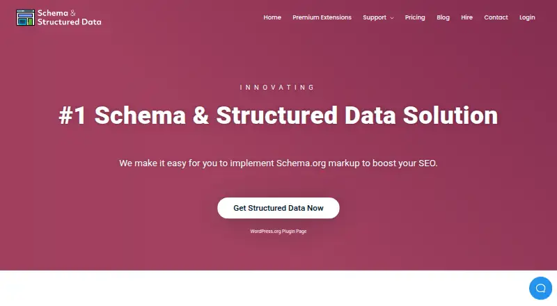The Schema & Structured Data for WP & AMP homepage
