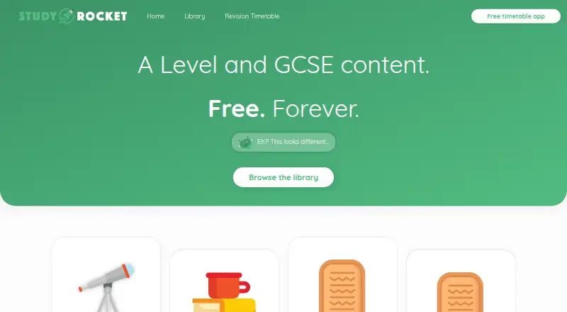 The Study Rocket homepage