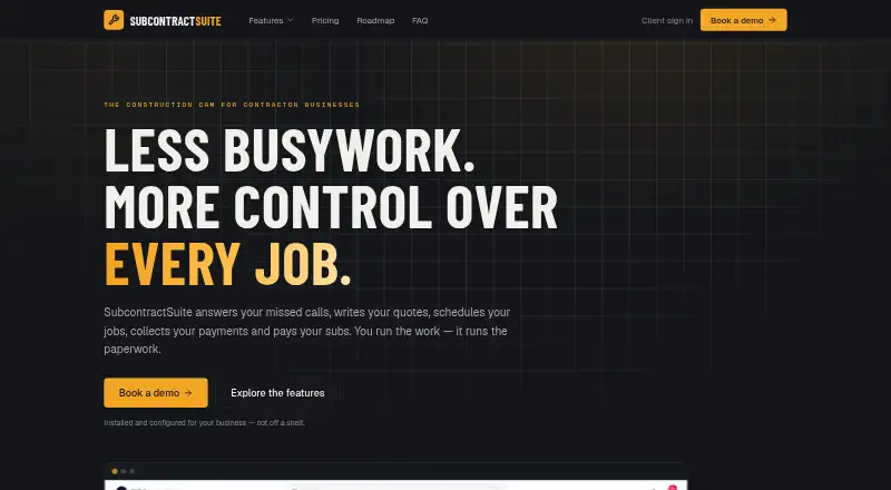 The SubcontractSuite homepage