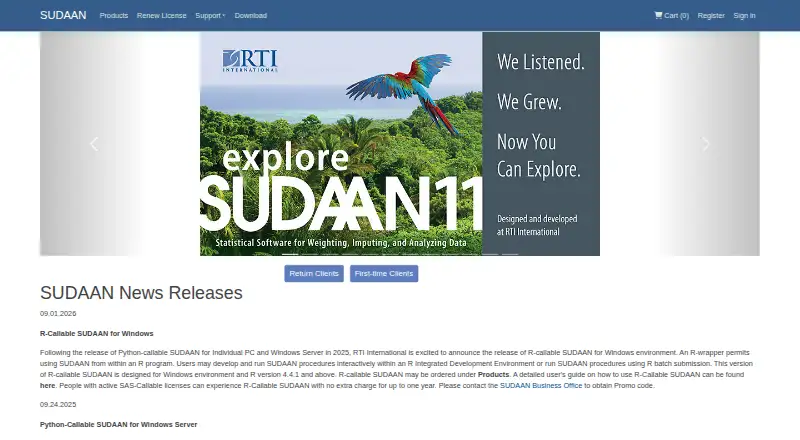 The SUDAAN homepage