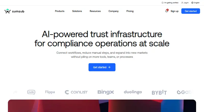 The Sumsub homepage