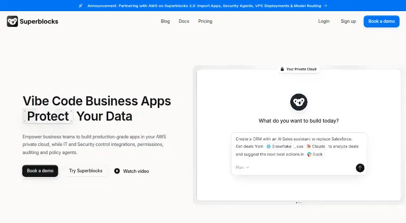 The Superblocks homepage