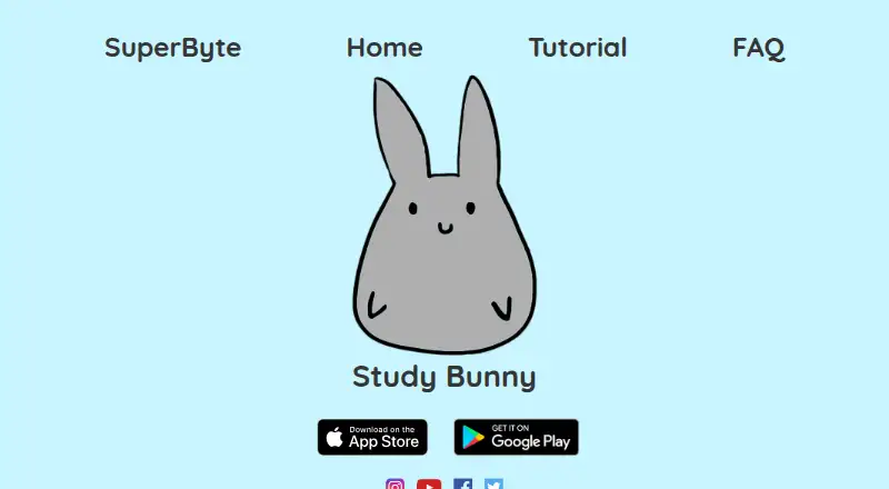 The Study Bunny homepage