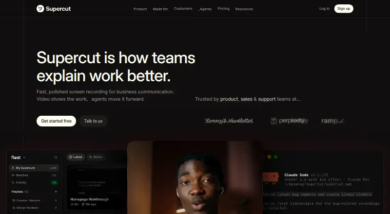 The Supercut homepage