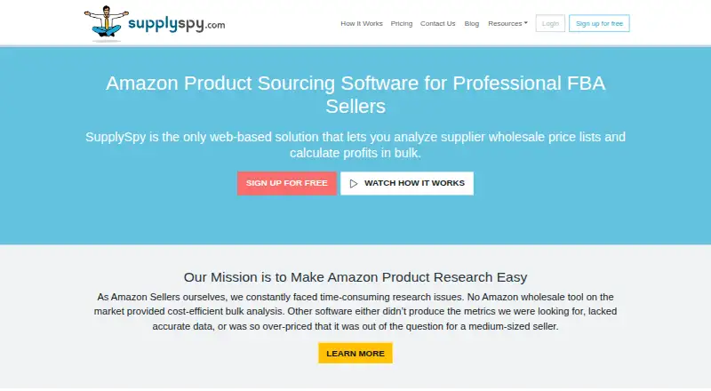 The SupplySpy homepage