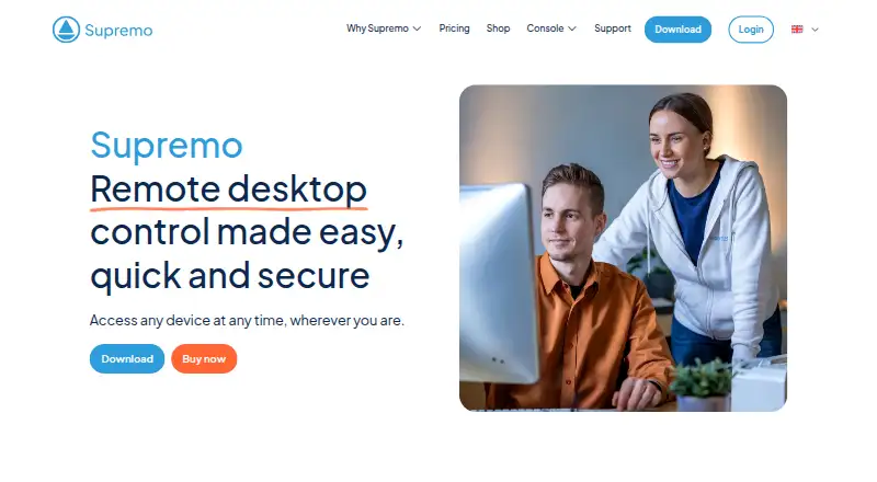The Supremo homepage