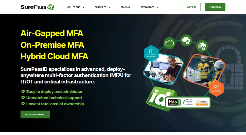 The SurePassID homepage