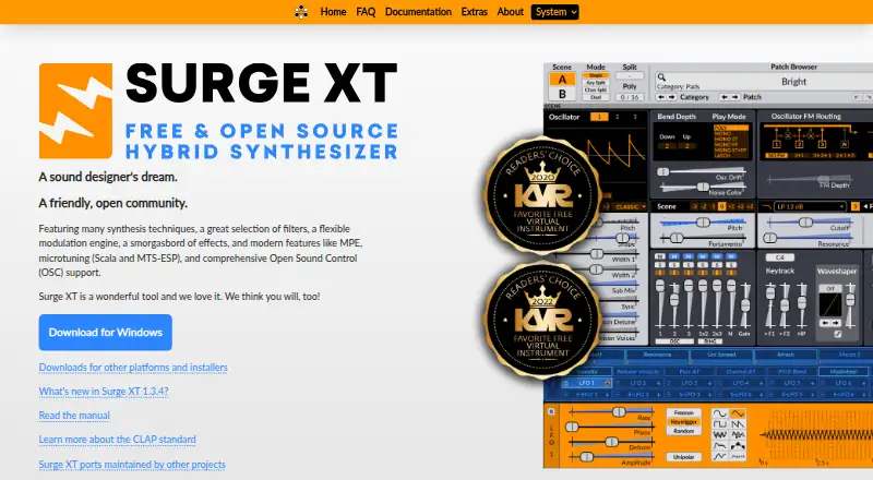 The Surge XT homepage