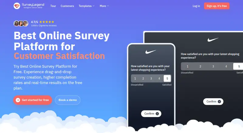 The SurveyLegend homepage