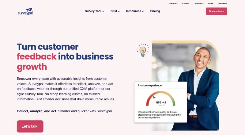 The Surveypal homepage