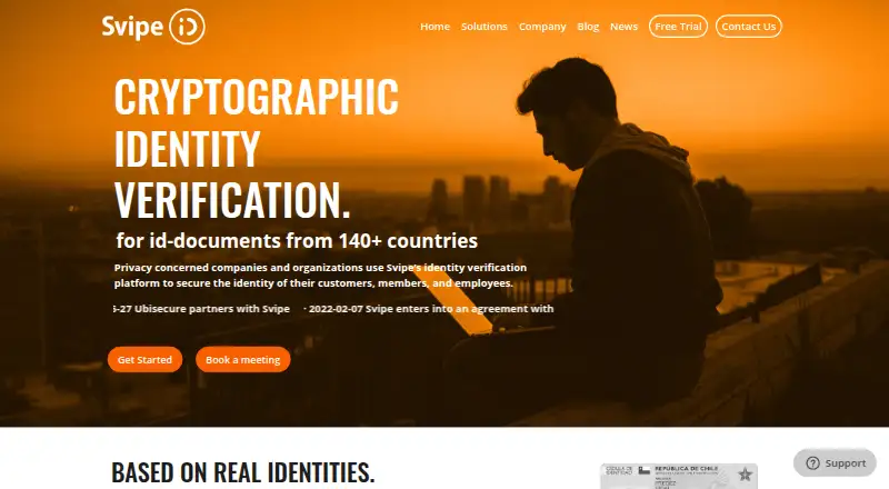 The Svipe iD homepage