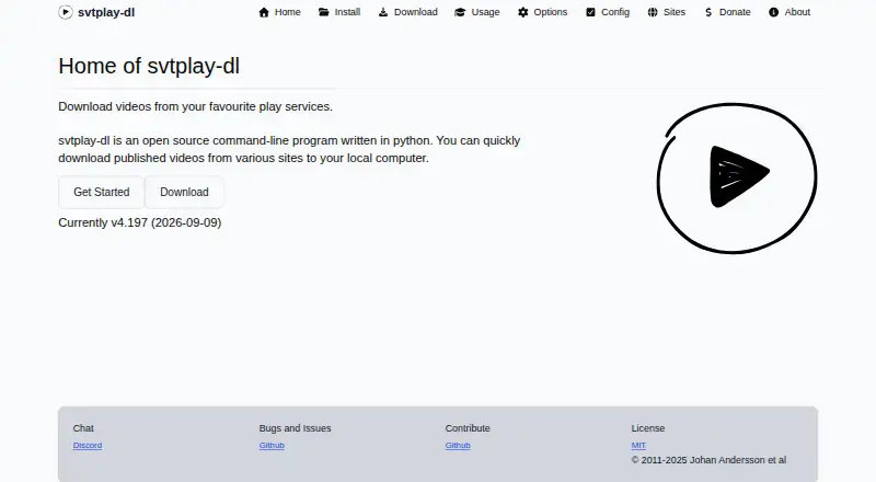 The svtplay-dl homepage