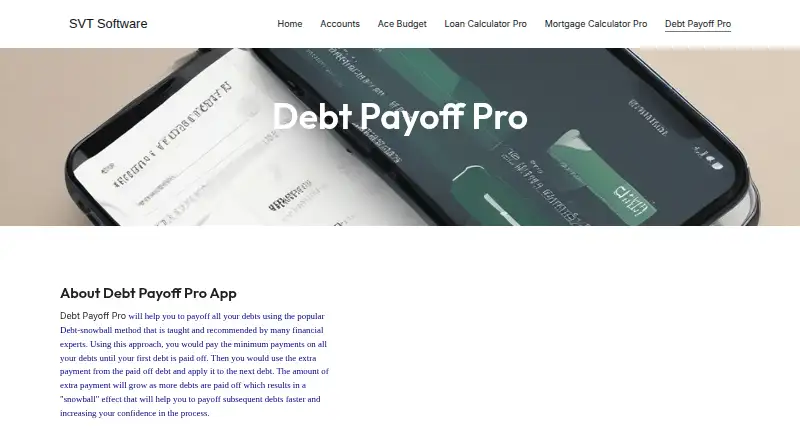 The Debt Payoff Pro homepage