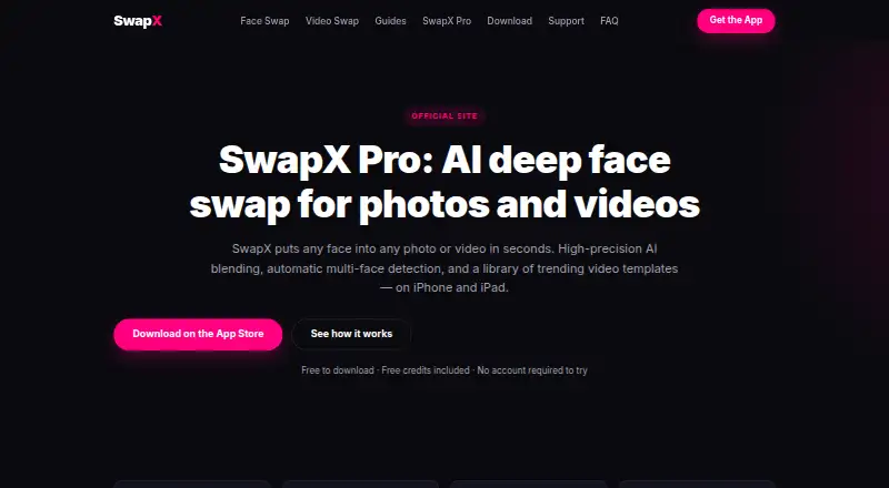 The SwapX Pro homepage