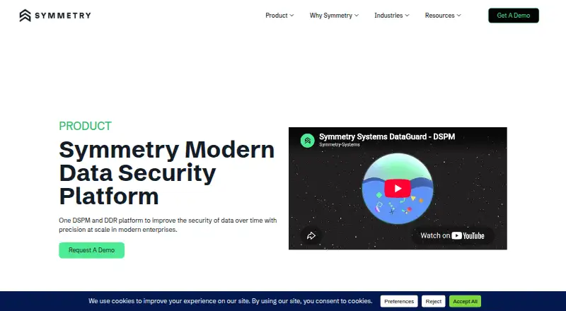The Symmetry DataGuard homepage