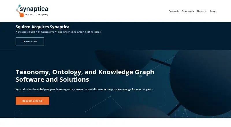 The Synaptica homepage