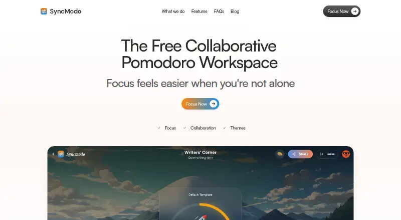 The Syncmodo homepage