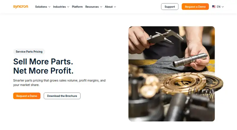 The Syncron Price homepage