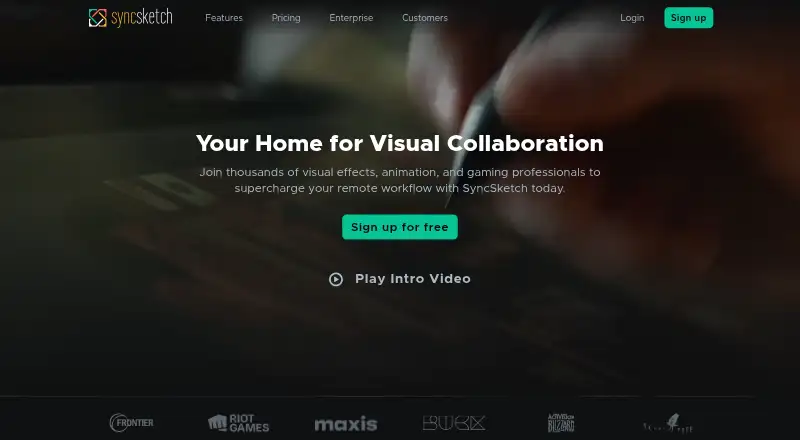 The SyncSketch homepage