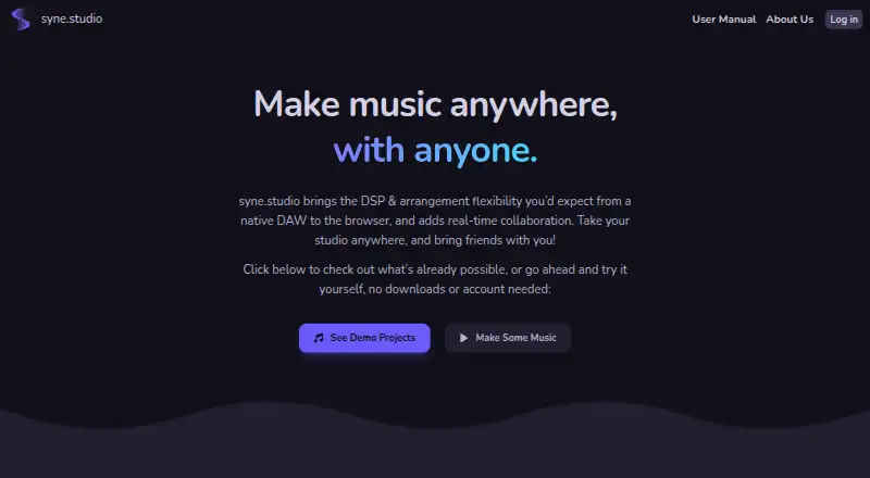 The Syne Studio homepage