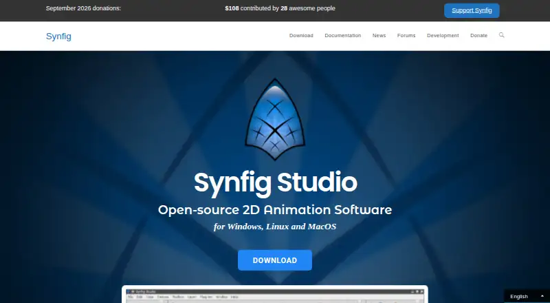 The Synfig Studio homepage