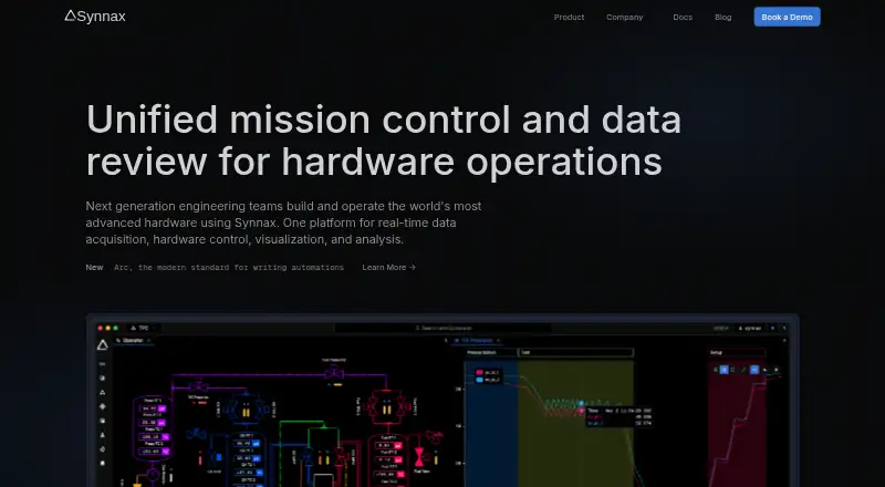 The Synnax homepage