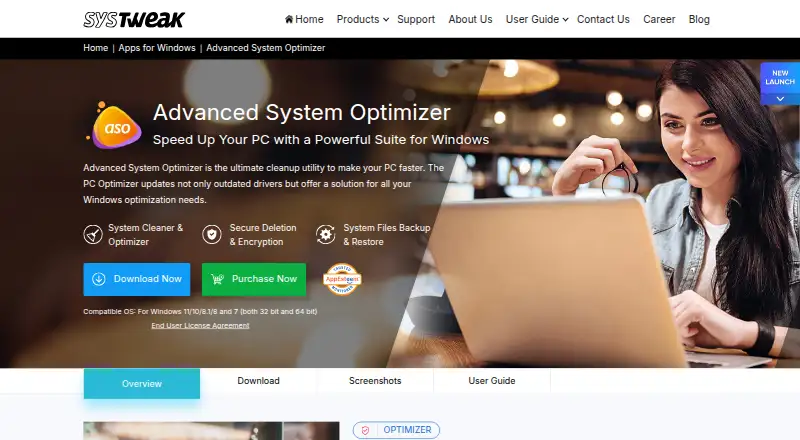 The Advanced System Optimizer homepage