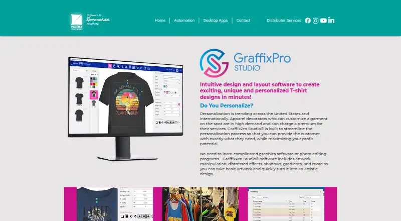 The GraffixPro Studio homepage