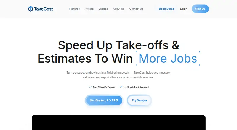The TakeCost homepage
