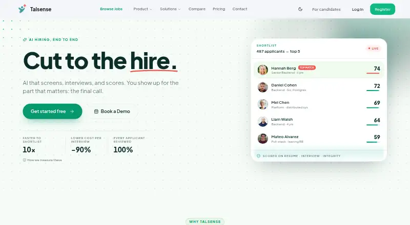 The Talsense homepage