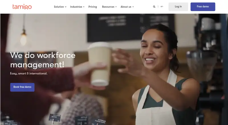 The tamigo homepage