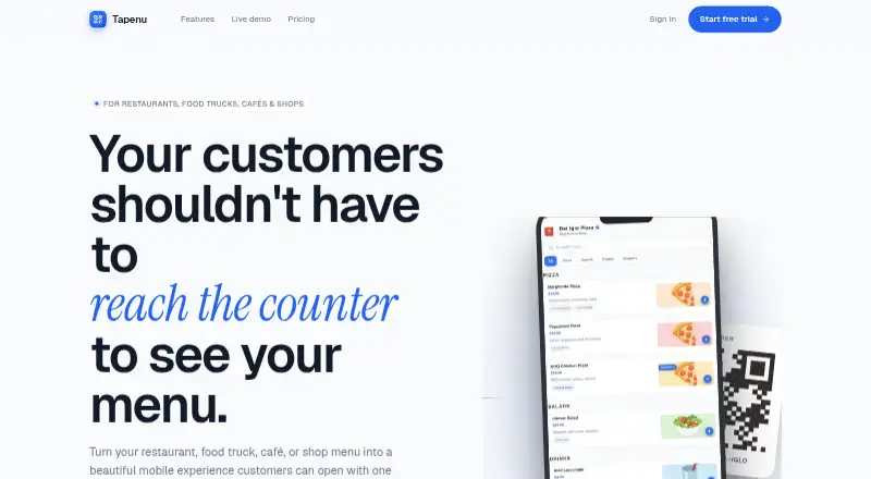 The Tapenu homepage