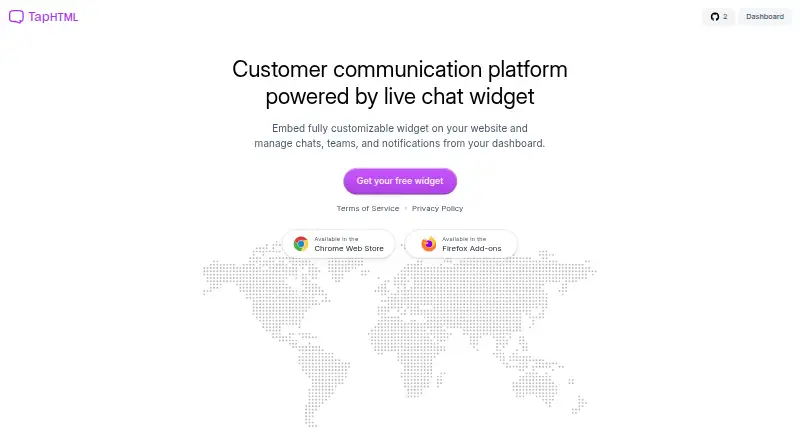 The TapHTML homepage