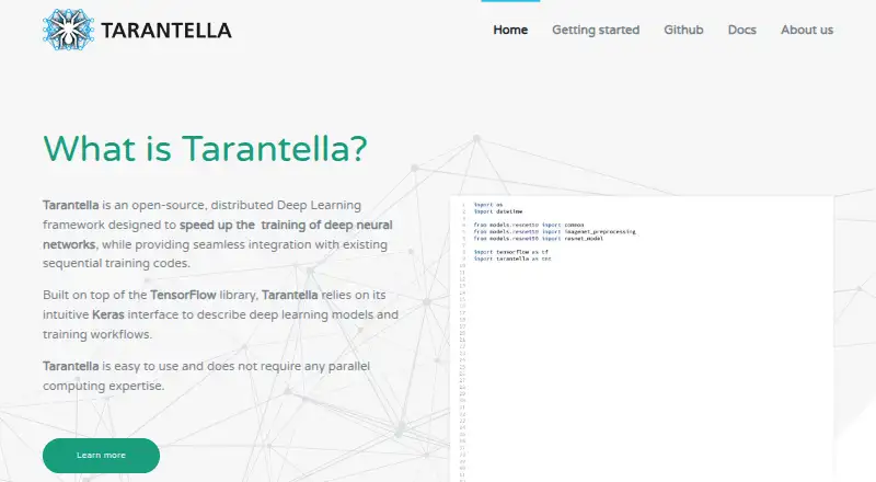 The Tarantella homepage