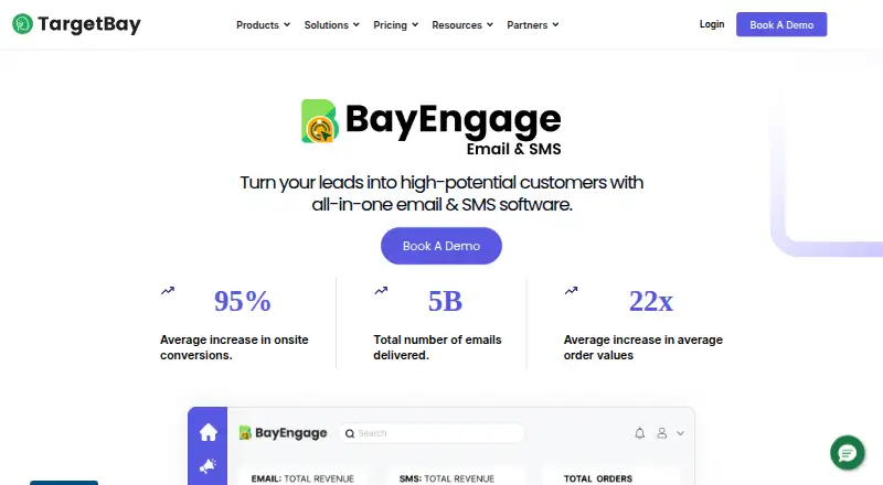 The BayEngage homepage