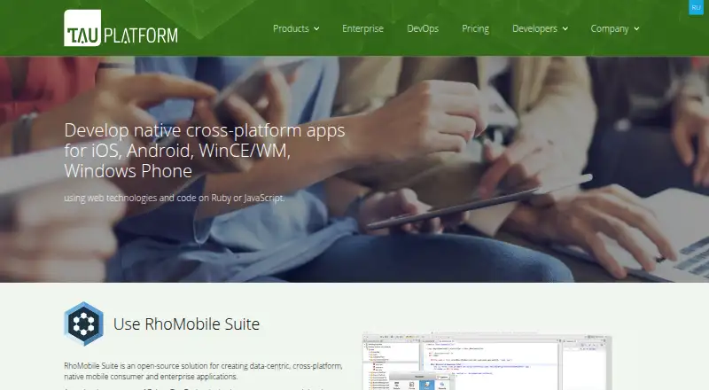 The RhoMobile Suite homepage