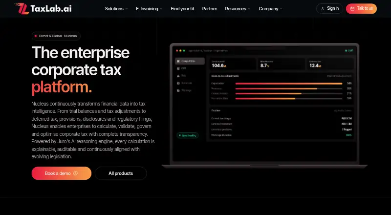 The TaxLab Nucleus homepage