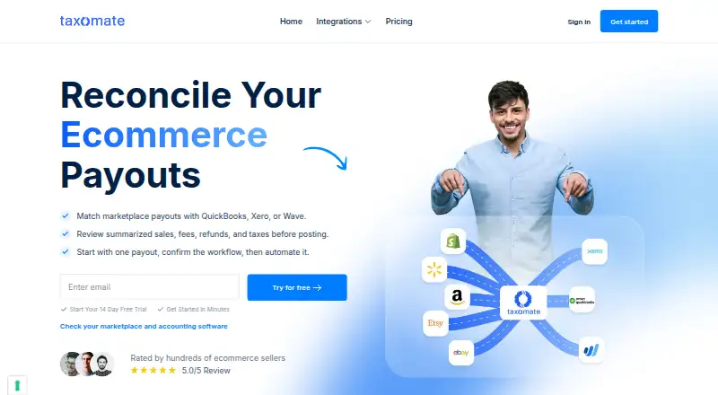 The Taxomate homepage