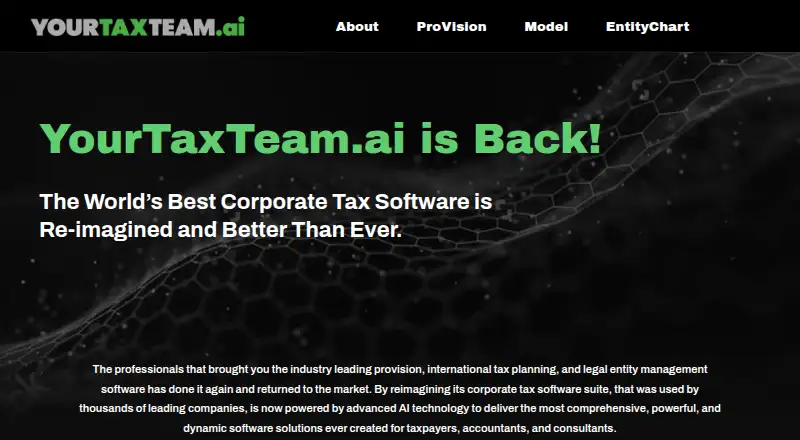 The Taxstream ProVision homepage