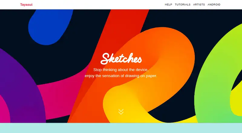 The Tayasui Sketches homepage