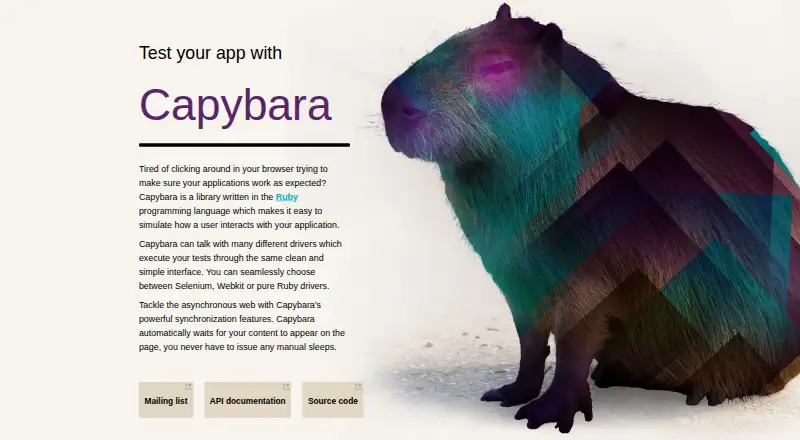 The Capybara homepage