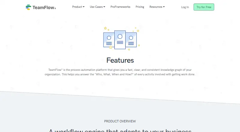 The TeamFlow Automate homepage