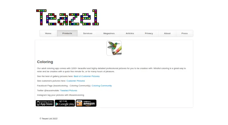 The Coloring homepage